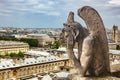 Gargoyle Notre Dame Church Old Buildings Paris France Royalty Free Stock Photo