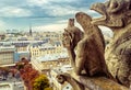 Gargoyle on Notre Dame de Paris Cathedral, France Royalty Free Stock Photo