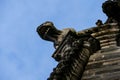 Gargoyle Notre Dame de paris Church cathedral detail, Photo image a Beautiful panoramic view of Paris Metropolitan City Royalty Free Stock Photo