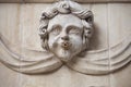 Gargoyle in the shape of a human head on the fountain, Malta Valetta Royalty Free Stock Photo