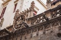 Gargoyles of the Carrer del Bisbe Bridge in Barcelona Royalty Free Stock Photo