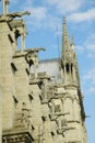 Gargoyles on the exterior of the Notre Dame Cathedral, Paris, France Royalty Free Stock Photo