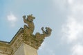 Gargoyles in fantasy animal shapes, detail of the chapel of the abbey of Chaalis