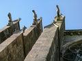 gargoyles on wall of Basilica of Saints Nazarius