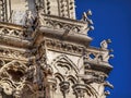 Gargoyles Facade Notre Dame Cathedral Paris France Royalty Free Stock Photo