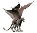 Gargoyles, winged evil spirits Royalty Free Stock Photo