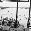 Garh Mukteshwar, UP, India - June 11 2022 - People are taking holy dip on the occasion of Nirjala Ekadashi, A view of Garh Ganga