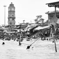 Garh Mukteshwar, UP, India - June 11 2022 - People are taking holy dip on the occasion of Nirjala Ekadashi, A view of Garh Ganga