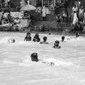 Garh Mukteshwar, UP, India, June 11 2022 -People are taking holy dip on the occasion of Nirjala Ekadashi, A view of Garh Ganga