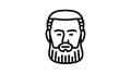garibaldi beard hair style line icon animation