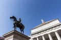 Garibaldi statue and Carlo Felice theater Genoa