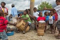 Garifuna boys playing the drums in Sambo Creek Honduras