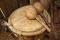 Garifuna drum and maraca in Honduras