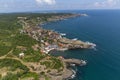 Garipce Village, view from the helicopter. Garipce Village. Garipce is a village in Sariyer district of Istanbul Province, Turkey Royalty Free Stock Photo