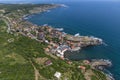 Garipce Village, view from the helicopter. Garipce Village. Garipce is a village in Sariyer district of Istanbul Province, Turkey Royalty Free Stock Photo