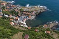 Garipce Village, view from the helicopter. Garipce Village. Garipce is a village in Sariyer district of Istanbul Province, Turkey Royalty Free Stock Photo