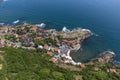 Garipce Village, view from the helicopter. Garipce Village. Garipce is a village in Sariyer district of Istanbul Province, Turkey Royalty Free Stock Photo