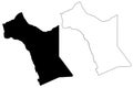 Garissa County Republic of Kenya, North Eastern Province map vector illustration, scribble sketch Garissa map