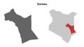 Garissa outline map Royalty Free Stock Photo