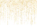 Garland border gold glitter vector