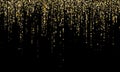 Garland border gold glitter vector background illustration. Royalty Free Stock Photo