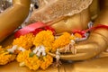 Garland in buddha hand Royalty Free Stock Photo