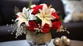 garland christmas flower arrangements Royalty Free Stock Photo