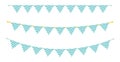 Garland of flags for Oktoberfest. Decor set with blue and white Bavarian rhombuses. Royalty Free Stock Photo