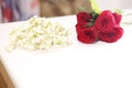 Garland of Flowers,Bridal wedding flowers. Royalty Free Stock Photo