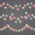 Garland, LED neon Christmas lights, glow lamp. Royalty Free Stock Photo