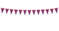 Garland with Norwegians pennants on white background Royalty Free Stock Photo