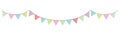 Garland in pastel colors vector. triangular colorful