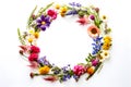 Garland from wildflowers on a background