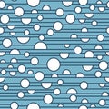 Garlands. Abstract seamless pattern with rounds and lines.