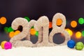 Garlands in the background in the background, 2018, happy new yers Royalty Free Stock Photo
