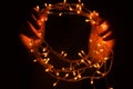 Garlands, Christmas decorations lights effects. Royalty Free Stock Photo