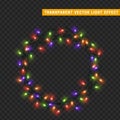 Garlands, Christmas decorations lights effects. Royalty Free Stock Photo