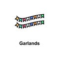 Garlands, decoration icon. Element of Cinco de Mayo color icon. Premium quality graphic design icon. Signs and symbols collection