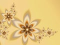 Garlands of fractal flowers Royalty Free Stock Photo