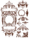 Garlands and swags ornament design elements