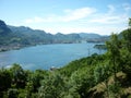 The Garlate lake seen from Mount Barro