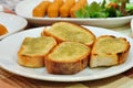 Garlic bread close-up. Royalty Free Stock Photo
