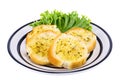 Garlic bread isolated on white Royalty Free Stock Photo