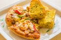 Garlic Bread Pizza Royalty Free Stock Photo