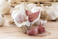 Garlic bulbs and cloves Royalty Free Stock Photo