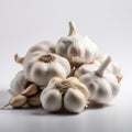 garlic bunch on white background