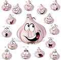 Garlic cartoon head