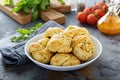 Garlic and cheese dinner rolls Royalty Free Stock Photo