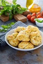 Garlic and cheese dinner rolls Royalty Free Stock Photo