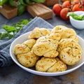 Garlic and cheese dinner rolls Royalty Free Stock Photo